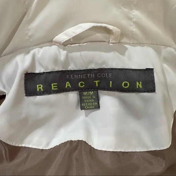 Kenneth Cole Reaction Cream Down Puffer Vest M - Picture 5 of 6